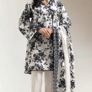 Unstitched Printed Lawn 2 Piece (Shirt/Dupatta)