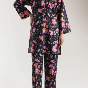 Unstitched Printed Warm Khaddar 2 Piece (Shirt/Trouser)