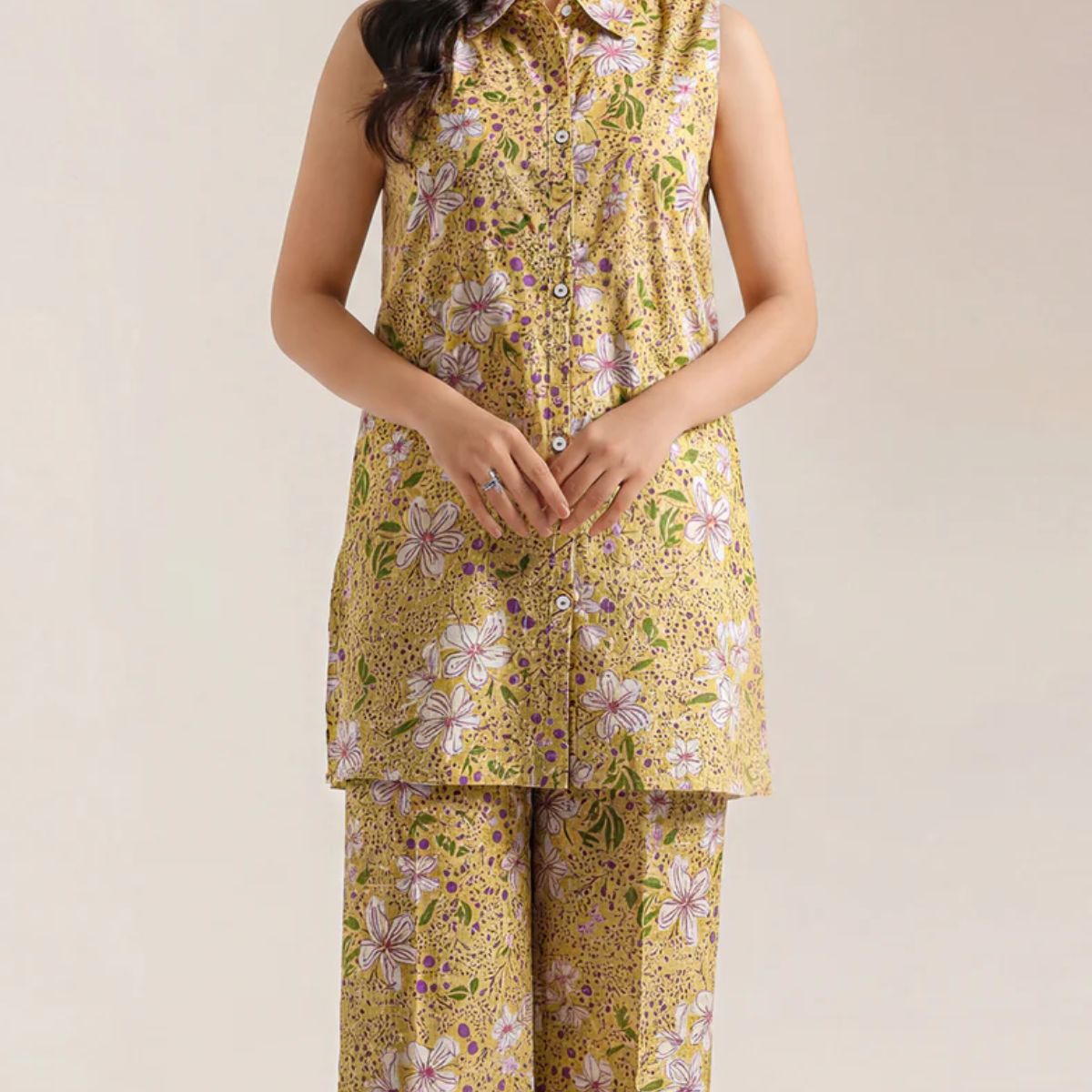 Unstitched Printed Warm Khaddar 2 Piece (Shirt/Trouser)