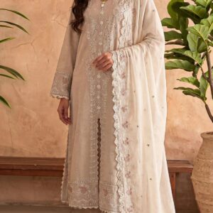 Unstitched Solid Embroidered Cambric 2 Piece (Shirt/Trouser)