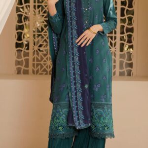 Unstitched Solid Embroidered Cambric 2 Piece (shirt/trouser)